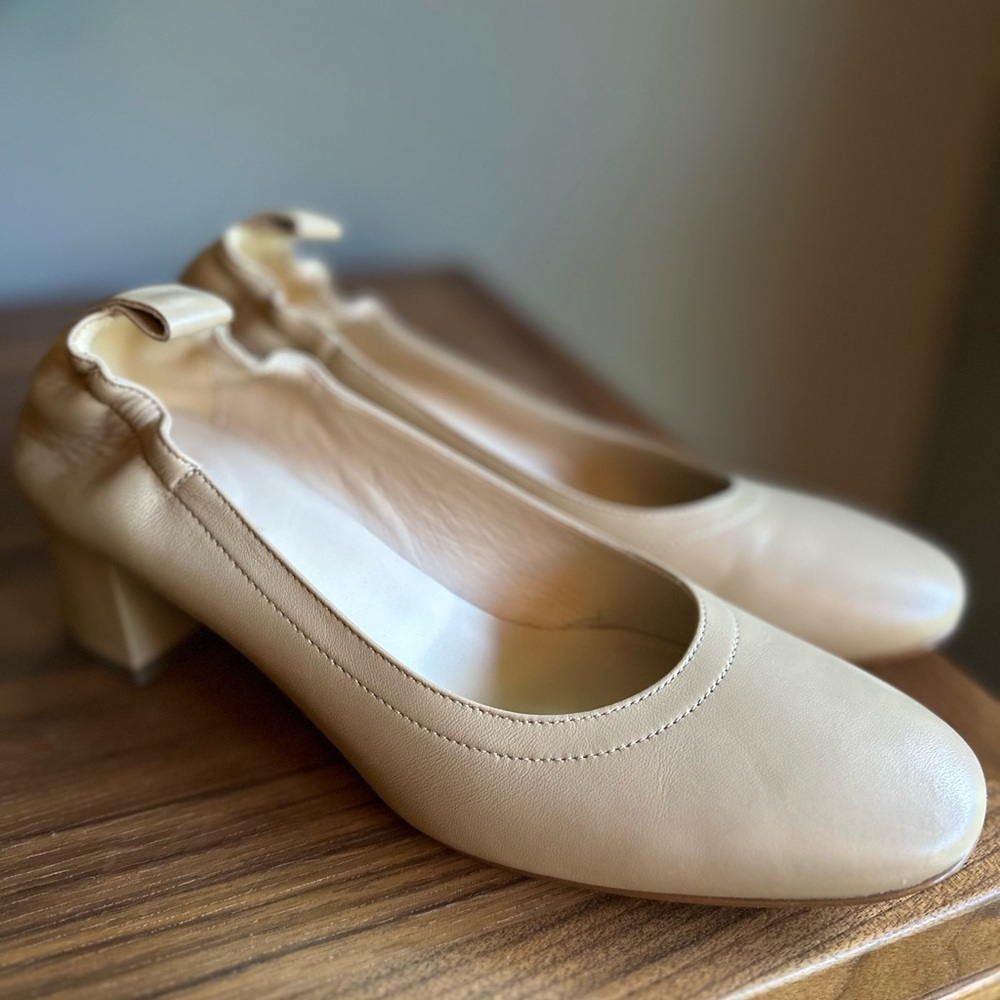 Everlane The Day Heel in Blush Tan